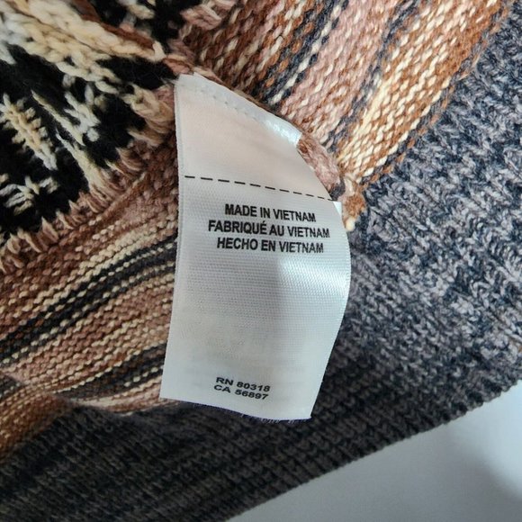 Lucky Brand Women's Blanket Pattern Cardigan Cotton Sweater Size Small NWT - Picture 8 of 11